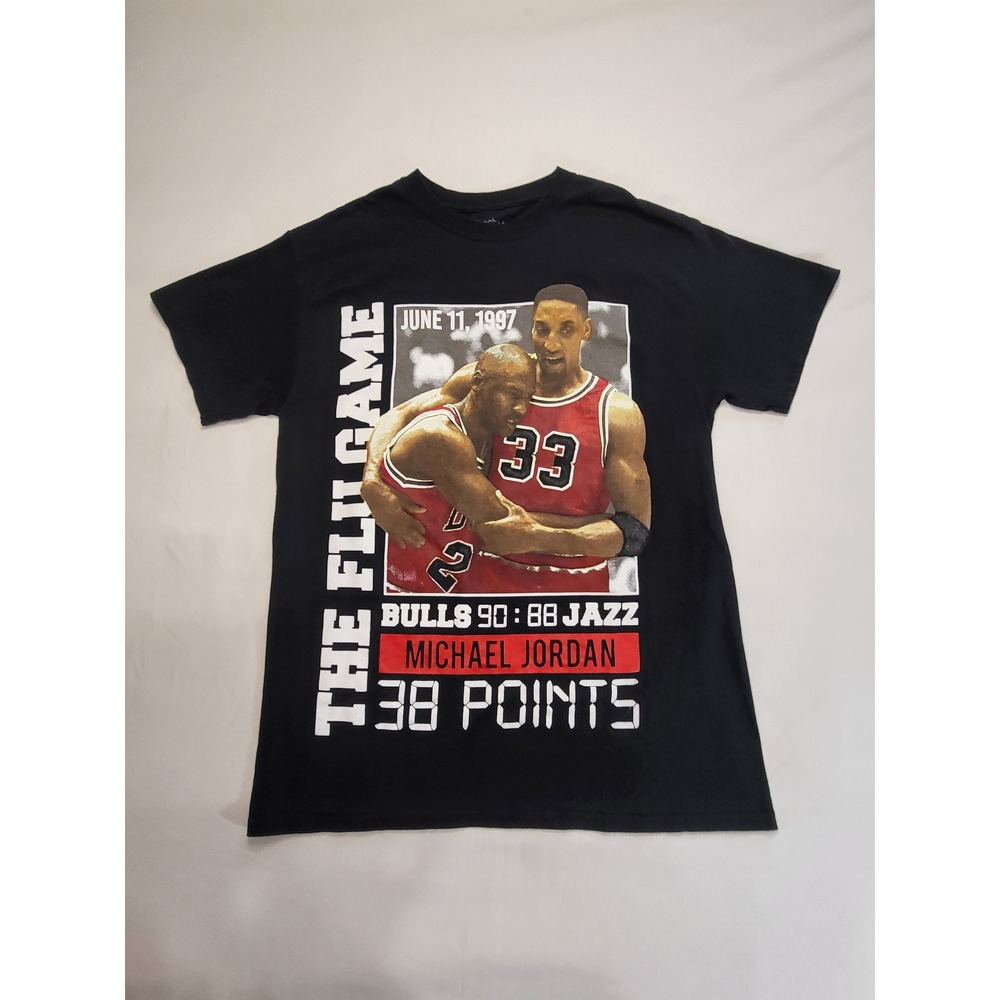 3Forty Collection Michael Jordan Flu Game Chicago Bulls Graphic T-Shirt Mens M